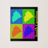 サウスカロライナの地図 ジグソーパズル (縦)