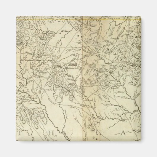 サウスカロライナの地図 マグネット (正面)