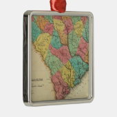 サウスカロライナの地図 メタルオーナメント (右)