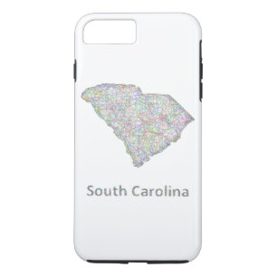 サウスカロライナの地図 iPhone 8 PLUS/7 PLUSケース