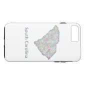 サウスカロライナの地図 Case-Mate iPhoneケース (裏面(横))