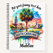 サウスカロライナの夕暮れの魅力を捉えた ノートブック (正面)