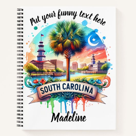 サウスカロライナの夕暮れの魅力を捉えた ノートブック (正面)