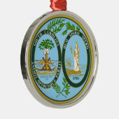 サウスカロライナの州のシールアメリカ共和国の記号 メタルオーナメント (右)