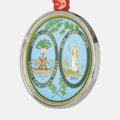 サウスカロライナの州のシールアメリカ共和国の記号 メタルオーナメント (左)