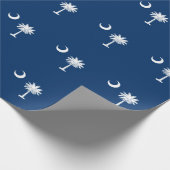 サウスカロライナの州の旗のデザインのアクセント ラッピングペーパー (角)