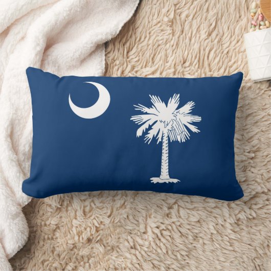 サウスカロライナの州の旗のデザインの装飾 ランバークッション (ブランケット)