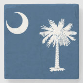 サウスカロライナの州の旗 ストーンコースター (正面)