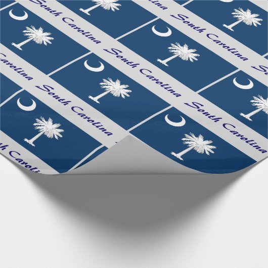 サウスカロライナの州の旗 ラッピングペーパー (角)