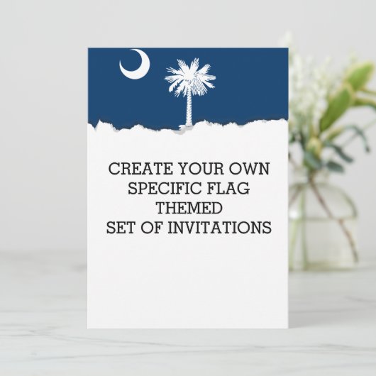 サウスカロライナの州の旗 招待状 (スタンド正面)