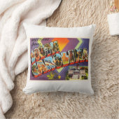 サウスカロライナの州SCの古いヴィンテージの郵便はがき クッション (ブランケット)