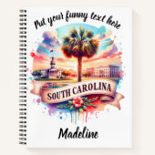 サウスカロライナの文化のアー鮮やかト ノートブック (正面)