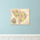 サウスカロライナの新しい地図 キャンバスプリント (インサイチュ (ウッドフロア))