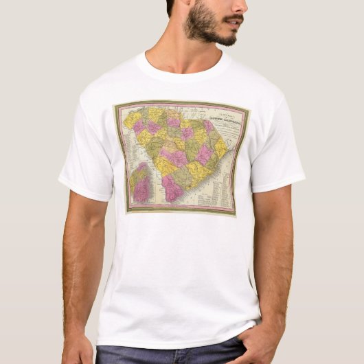 サウスカロライナの新しい地図 Tシャツ (正面)