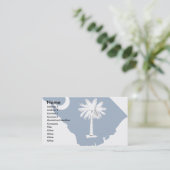 サウスカロライナの旗の地図 名刺 (スタンド正面)