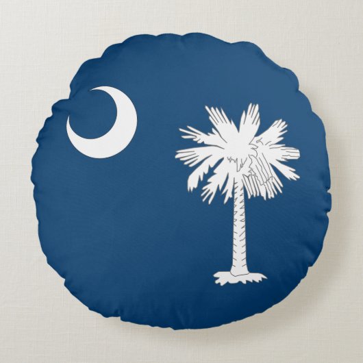 サウスカロライナの旗 ラウンドクッション (正面)