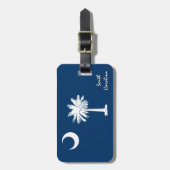 サウスカロライナの荷札、愛国者のカロライナ州旗 ラゲッジタグ (正面縦)