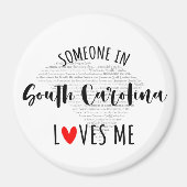 サウスカロライナの誰かが私の磁石を愛している マグネット (正面)