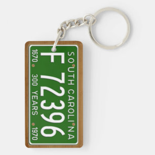 サウスカロライナの1970年のヴィンテージのナンバープレートKeychain キーホルダー