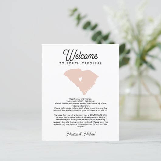サウスカロライナウェルカムレターの旅程ANY COLOR (スタンド正面)