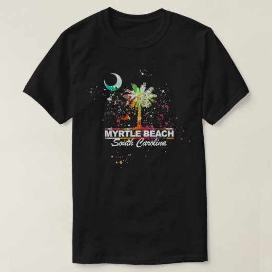 サウスカロライナビーチSCフラッググラフィックデザイン Tシャツ (デザイン正面)