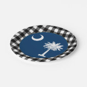 サウスカロライナプレート、バッファロー草原、カロライナ州旗 ペーパープレート (アングル)