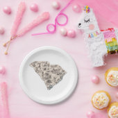 サウスカロライナヴィンテージ写真マップ紙プレート ペーパープレート (パーティー)