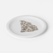 サウスカロライナヴィンテージ写真マップ紙プレート ペーパープレート (アングル)