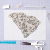 サウスカロライナヴィンテージ写真図 薄葉紙 (クラフト)