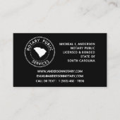サウスカロライナ公証人公共サービス 名刺 (正面)