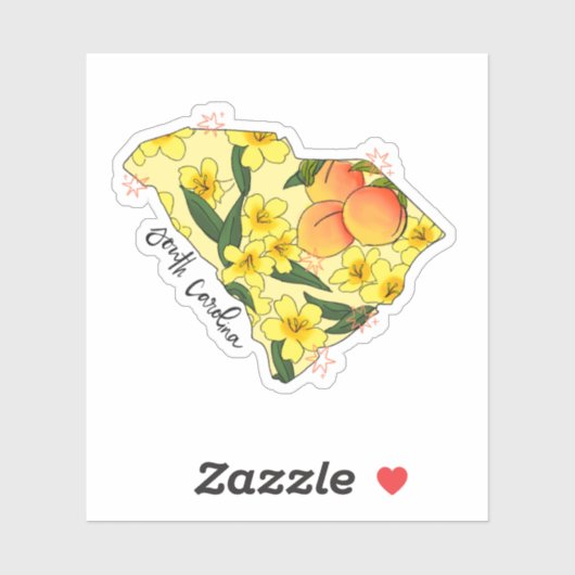 サウスカロライナ図解入りの、写真付きの州シール シール (シート)