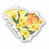 サウスカロライナ図解入りの、写真付きの州シール シール (正面)