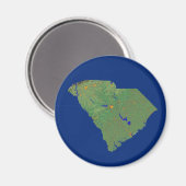 サウスカロライナ地図マグネット マグネット (正面/裏面)