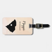 サウスカロライナ地図ラゲージタグ、ウェディングパーティー ラゲッジタグ (正面横)