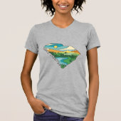 サウスカロライナ地図(横) Tシャツ (正面)