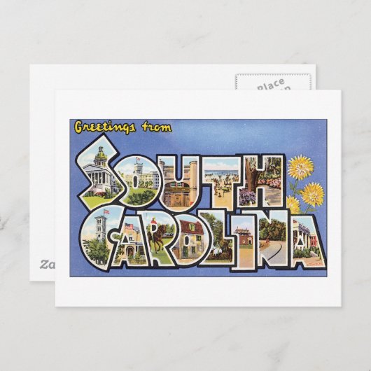 サウスカロライナ州からの挨拶 ポストカード (正面/裏面)