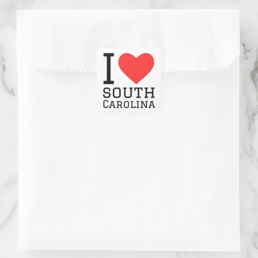 サウスカロライナ州が大好き スクエアシール (バッグ)
