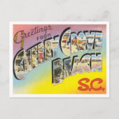 サウスカロライナ州さくらんぼグローブビーチからの挨拶 ポストカード (正面)