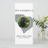 サウスカロライナ州で最高の犬パパ フォト 父の日 シーズンカード (スタンド正面)