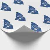 サウスカロライナ州のアウトラインの形状の状態フラグ ラッピングペーパー (角)