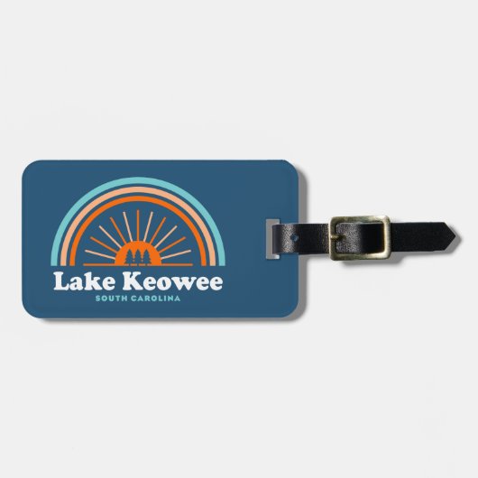 サウスカロライナ州のケオウィー湖 虹 ラゲッジタグ (正面横)