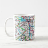 サウスカロライナ州の地図マグカップ コーヒーマグカップ (左)