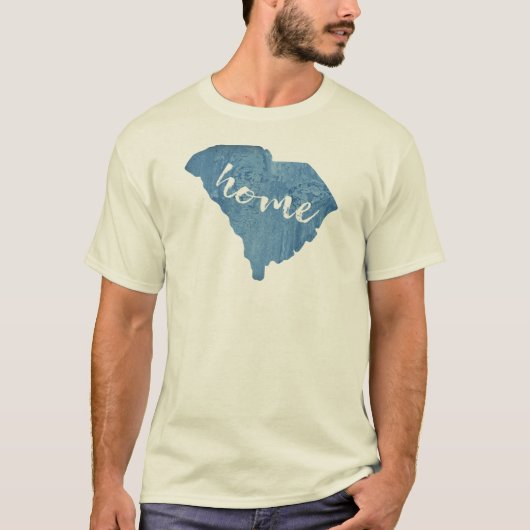 サウスカロライナ州の木目デザイン Tシャツ (正面)
