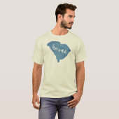 サウスカロライナ州の木目デザイン Tシャツ (正面フル)