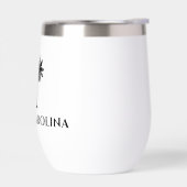 サウスカロライナ州の茎のないワイングラス (左面)