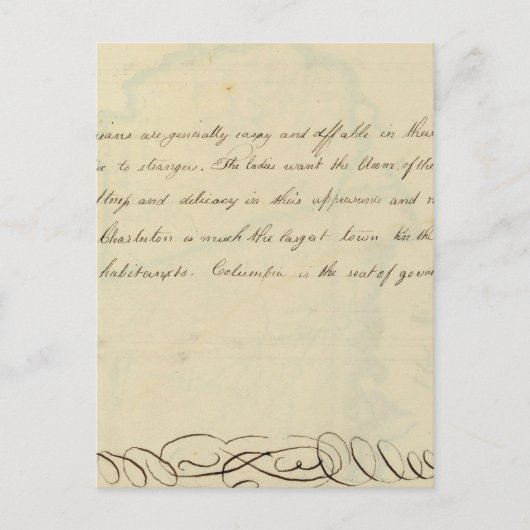 サウスカロライナ州の説明 ポストカード (正面)