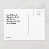 サウスカロライナ州への移動ヴィンテージ所在地の変更 案内ポストカード (裏面)