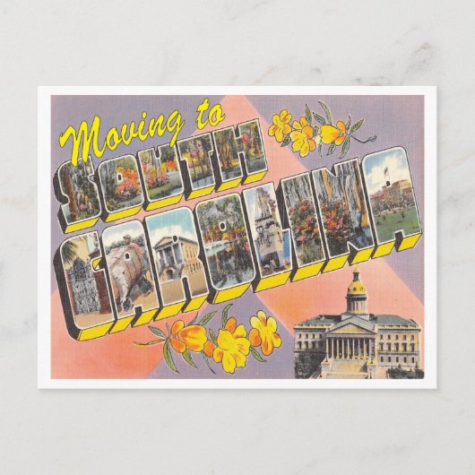 サウスカロライナ州への移動ヴィンテージ所在地の変更 案内ポストカード (正面)