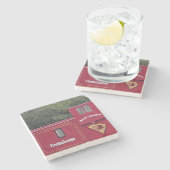 サウスカロライナ州ガメコックスcoaster. ストーンコースター (横)