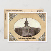サウスカロライナ州キャピトル建物オールドポストカード ポストカード (正面/裏面)